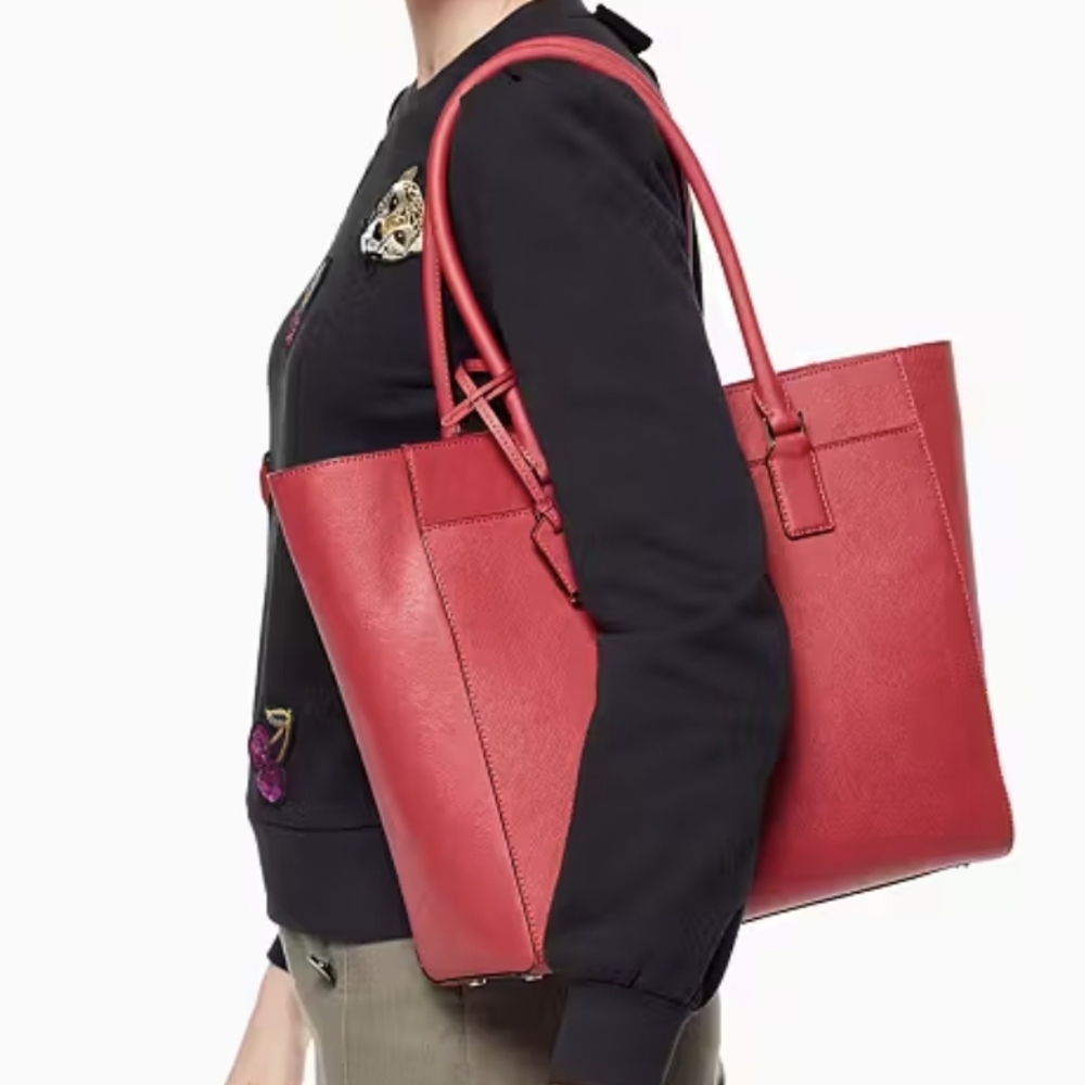 Kate Spade‎ New York Cameron Street Havana Color Block Black and White Tote Bag - Picture 3 of 15